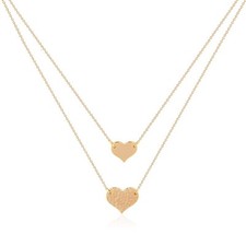 Gold Layered Heart Pendant Necklace - 14k Dainty Love Jewelry for Women