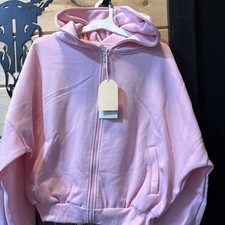 Blogilates Women's Marshmallow Full Zip Hooded Sweatshirt - Pink S