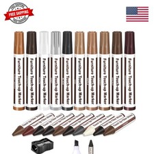 Furniture Repair Kit Wood Markers, 21 Pcs Marker Set and Wax Sticks with Shar...