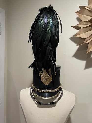 USMA West Point Cadet Tar Bucket Hat Shako Pom & Feather plume