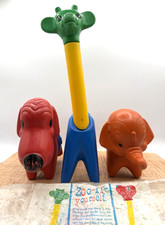 Vintage Zoo-it Yourself Tupperware Animals - 14 Pieces  Original Bag