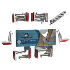 BENNY BRADLEY  S Invisible Cabinet Baby Proof Latch Locks 19 Pieces Incomplete