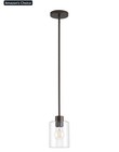 KLSS Oil Rubbed Bronze Pendant Lights Kitchen Island - Clear Glass Pendant Light — photo 1