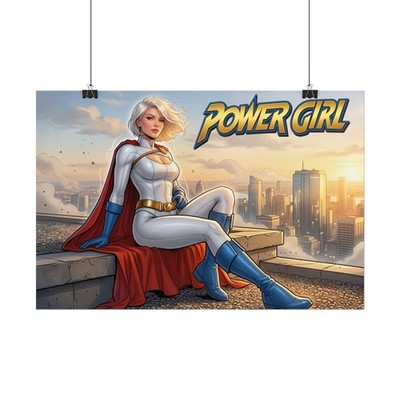 Power Girl Poster DC Comics Superhero Wall Art Art Print Decor