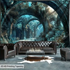 1pc Dark Fantasy Gothic Castle Arch Tapestry - Ultra Large 2D HD Printed Polyest