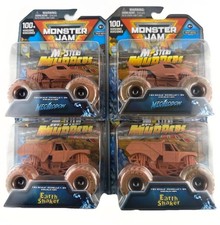 Monster Jam Mystery Mudders 4-pack Official 164 Die-cast Wash To Reveal New