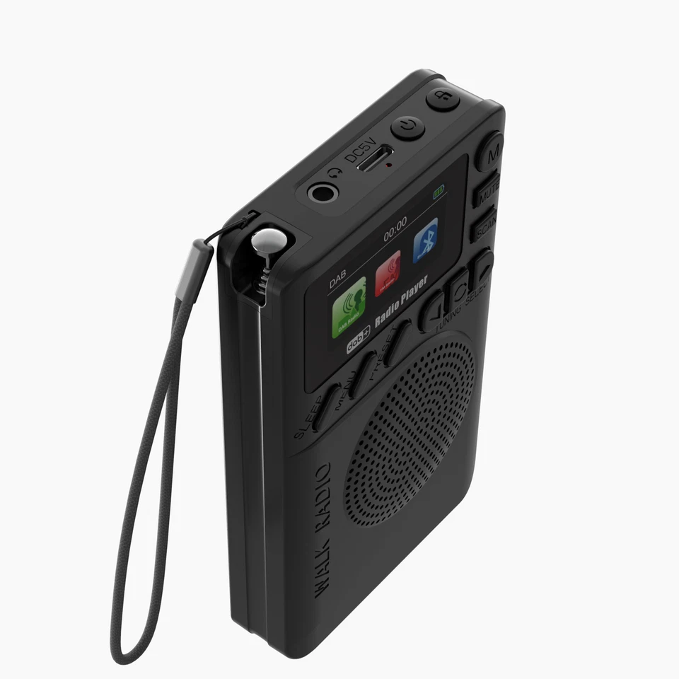 Mini DAB DAB+ FM Digital Radio Pocket MP3 Player LED Screen Protable Black - Bild 4 von 4