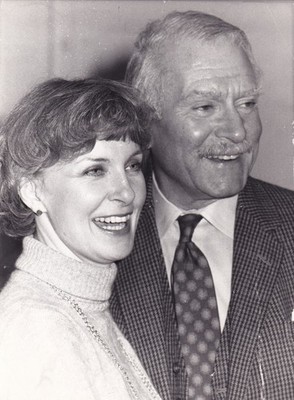 Original Pressefoto Schauspieler Joanne Woodward & Laurence Olivier 5.2.1977