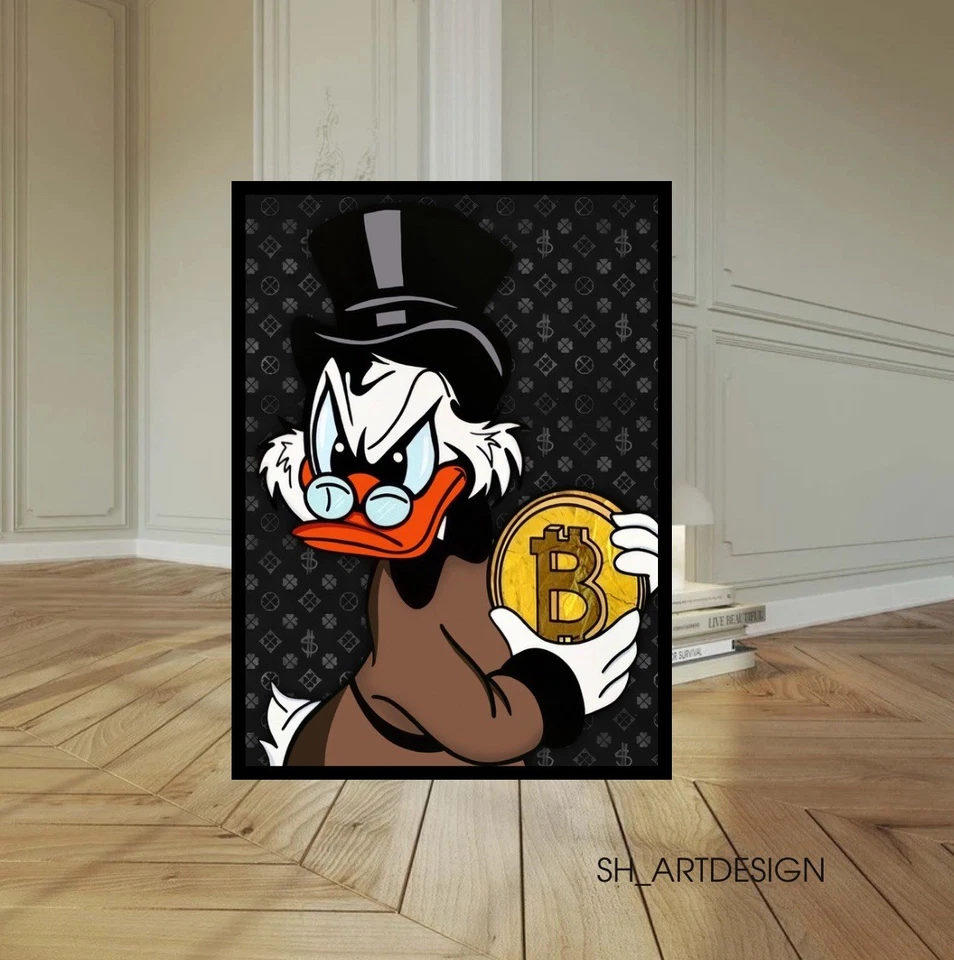 Pintura Rich Scrooge McDuck, arte de pared Money Scrooge, Scrooge de lujo Foto 2 de 4