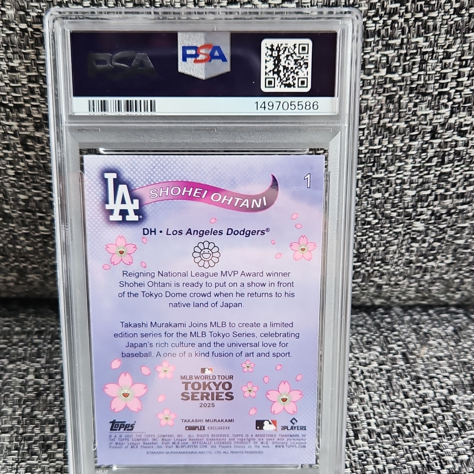 Topps 2025 Murakami MLB World Tour Tokyo Series Shohei Ohtani #1 PSA 6 view 2