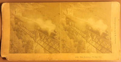 1891 Steam Locomotive Portland & Ogdensburg Railroad (P&O) Frankenstein Bridge
