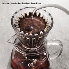 Wave Coffee Dripper Easy To Clean Flat Bottom Coffee Maker Dripper For Home