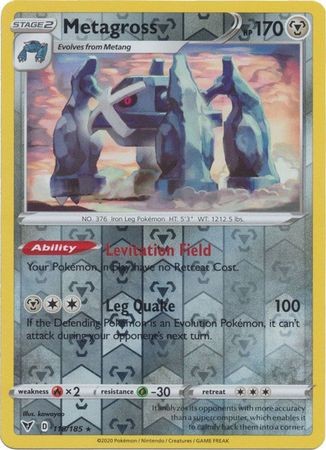 METAGROSS 118/185 VIVID VOLTAGE POKEMON (REVERSE HOLO, NM)