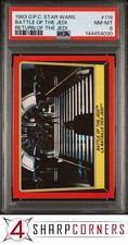1983 O-PEE-CHEE STAR WARS RETURN OF THE JEDI #119 BATTLE OF THE JEDI POP 4 PSA 8