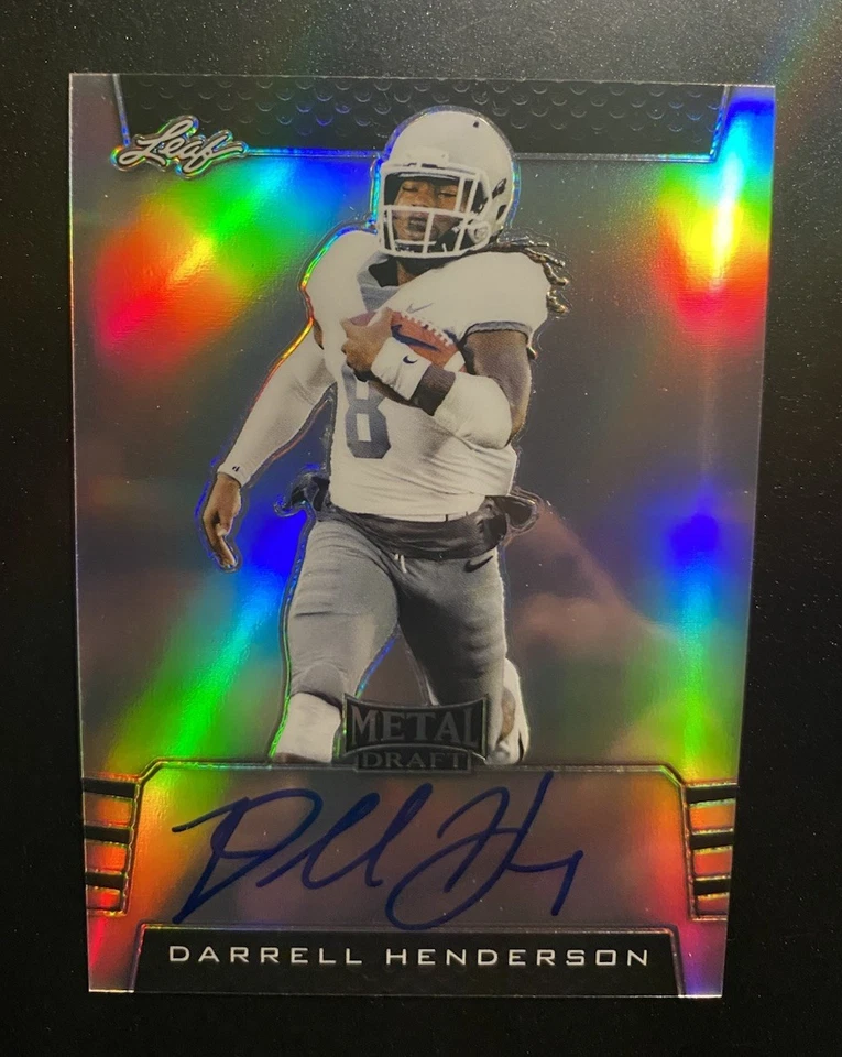 2019 Leaf Metal Draft Darrell Henderson #BA-DH3 Rookie Auto RC - Image 3 of 4