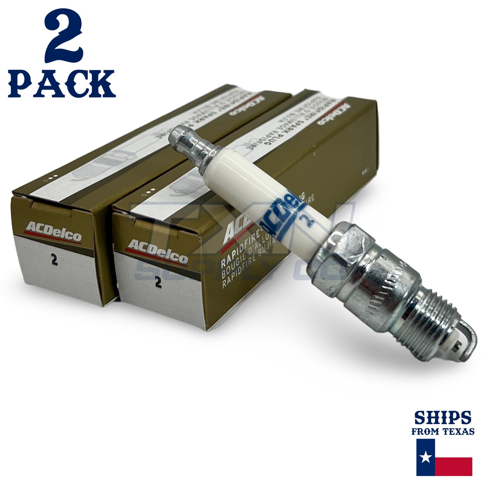 2 Pack GM ACDelco #2 RAPIDFIRE Platinum Spark Plugs 19307138