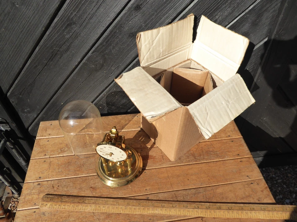 Vintage boxed Kern/Bentima 400 Day Anniversary Clock / Dome Clock-Glass Dome (SC - Image 2 of 4