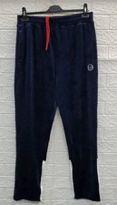 New Sergio Tacchini Foggia Velour Track Pant Navy Size M