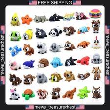 Mini 3D Printed Animal Figurines Set, 50 Pcs, Eco-Friendly PLA, Vivid Details
