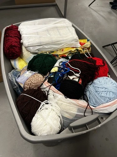 Huge Yarn Lot Assorted Colors/Materials/Size Wool Cotton Polyester - product listing photo