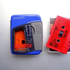 Sony Sports Walkman WM-FS399 Blue Gray Cassette Player 7.9in Vintage USA