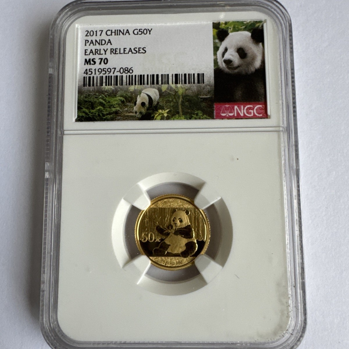 2017 China Gold Panda G50Y Early Release NGC MS70 3g Gold | eBay