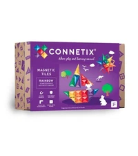 Connetix 60 Piece Magnetic Building Block Rainbow Starter Pack for Kids