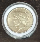 1935p Peace Silver Dollar BU...W/airtight capsule
