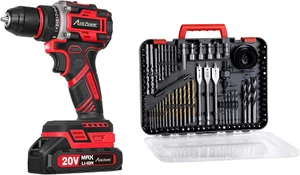 20V Brushless Power Drill Set, 100 Bits, 355 In-Lbs Torque, 2-Speed Power