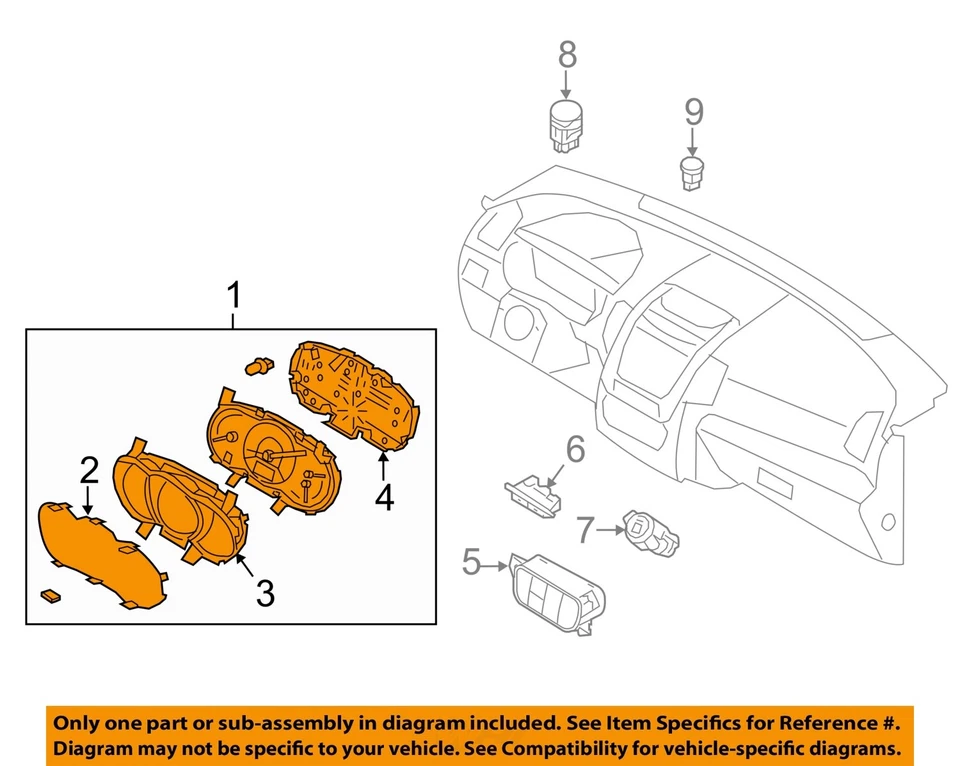 Medidor de velocímetro usado se adapta a: Kia Sorento 2016 clúster MPH 3,5`` pantalla de visualización 2 Foto 3 de 4