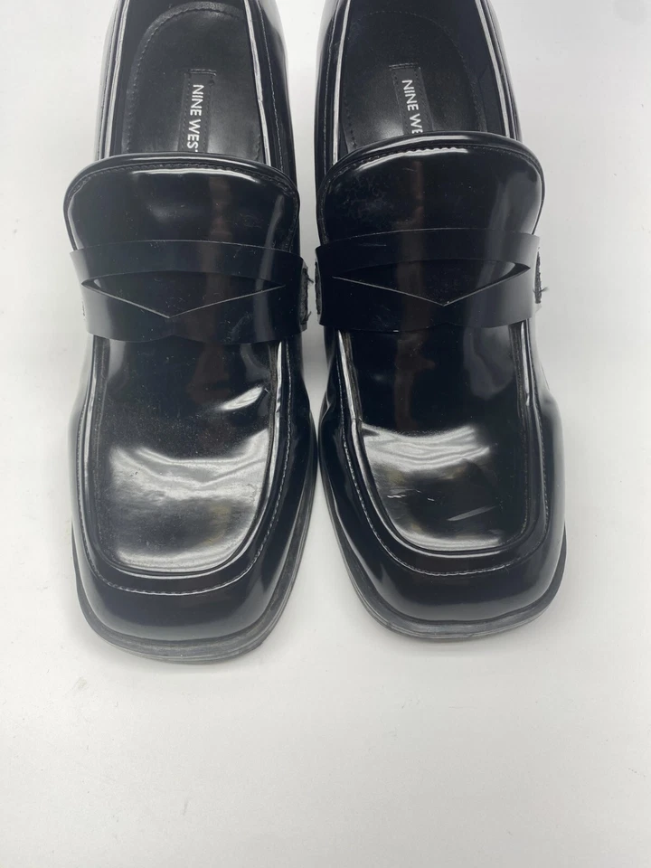 Bomba Nine West para mujer Avalia negra punta cuadrada talla 9,5 Foto 4 de 4