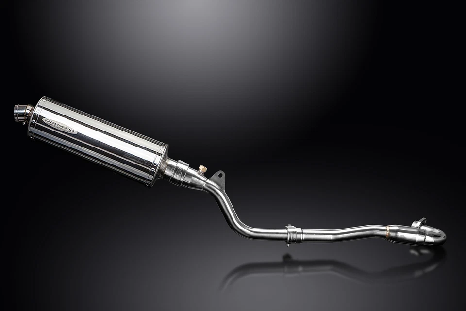 Silenciador de escape completo Kawasaki KLX250H 06-07 KLX250S 09-20 14" ovalado de acero inoxidable Foto 4 de 4