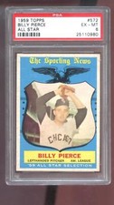 1959 Topps #572 Billy Pierce All Star PSA 6 Graded Baseball Card Sporting News