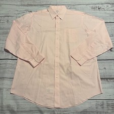 Vtg 90s Brooks Brothers Makers Oxford Shirt Pink Made in USA Size 17 6/7 50"
