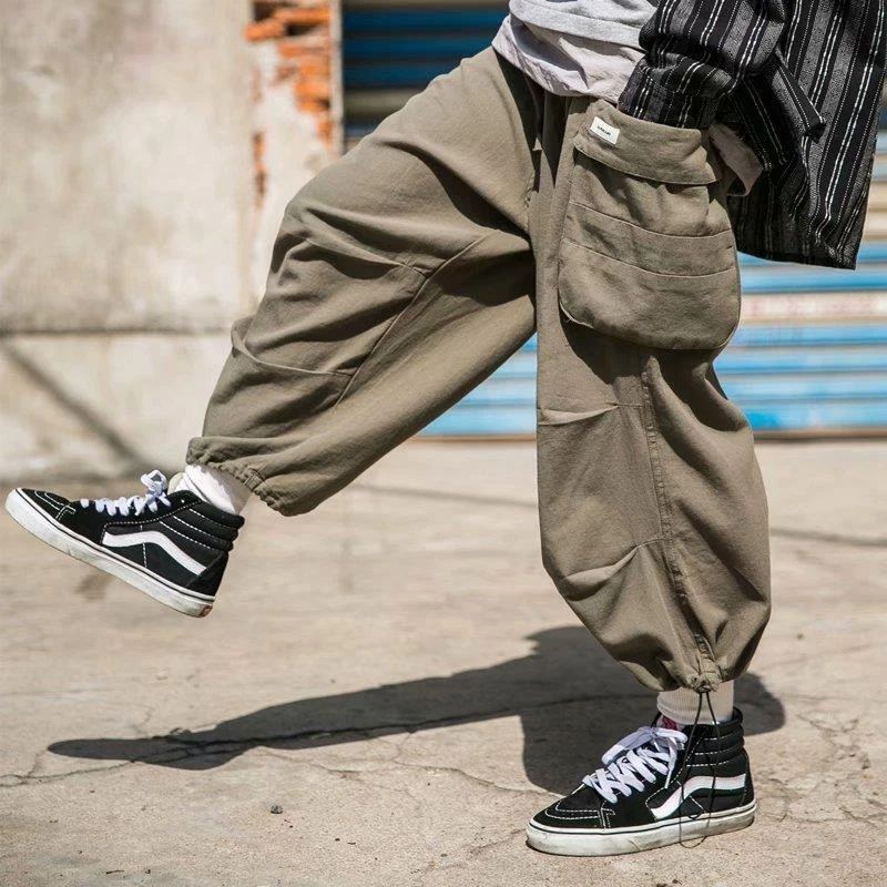 Pants Cotton Joggers Streetwear Ankle Length Casual Long Trousers