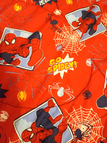 Spiderman Quilted Comforter Blanket Reversible Spidey-Man Cotton Poly 40 x 57 - Picture 5 of 5