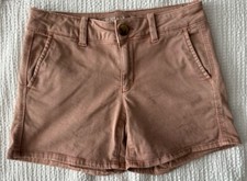 American Eagle Womens Size 2 Twill Midi AEO Denim Stretch Women's Shorts EUC