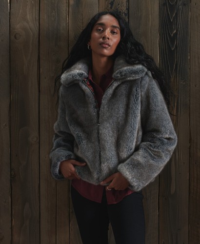 Superdry Womens Boho Faux Fur Jacket | eBay