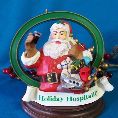 Coca Cola Magic Santa  Ornament 1995  Holiday Hospitality Cavanagh's Collector's