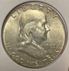 1963 FRANKLIN HALF DOLLAR  AU    1346