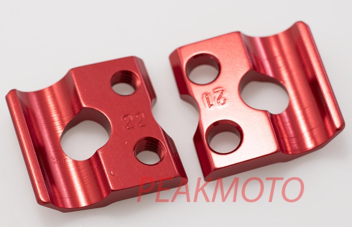 ZETA - ZE92-0206 Brake Line Clamp Red Honda CRF250R CRF450R 2004