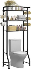 3 Tier Toilet Rack, Bathroom Shelf, Bathroom Stand, Space Saving, Black
