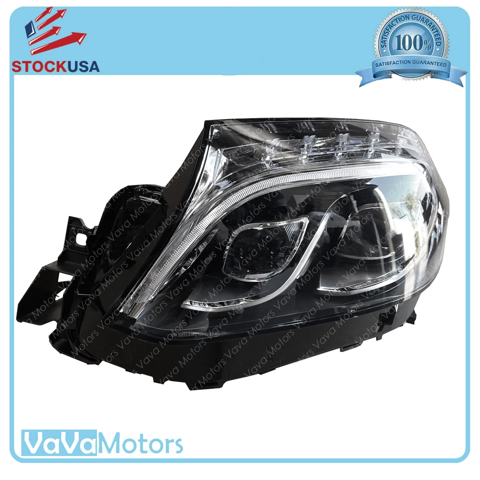Fits 2017 2019 Mercedes GLS Class Full LED Projector Headlight Assembly Driver - Image 3 of 4