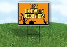 BEST HALLOWEEN DECORATIONS Yard Sign with Stand LAWN SIGN