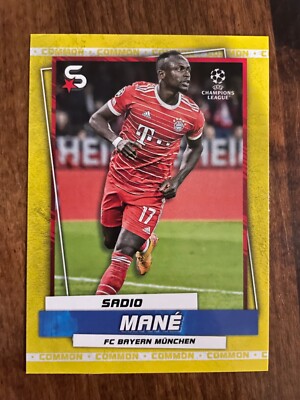 22-23 Topps Super Stars Sadio Mane Yellow Common Action Variation Munchen
