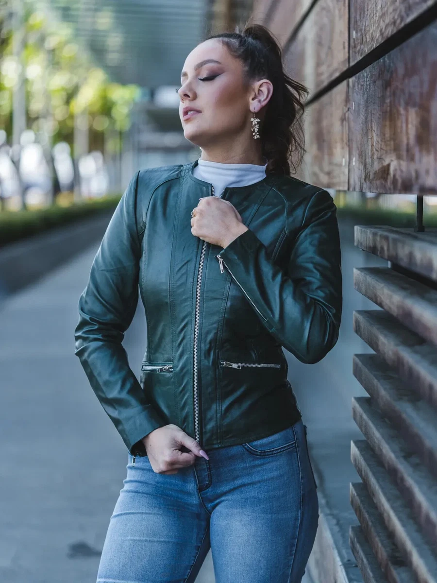 Fashion leather jackets for ladies cheap