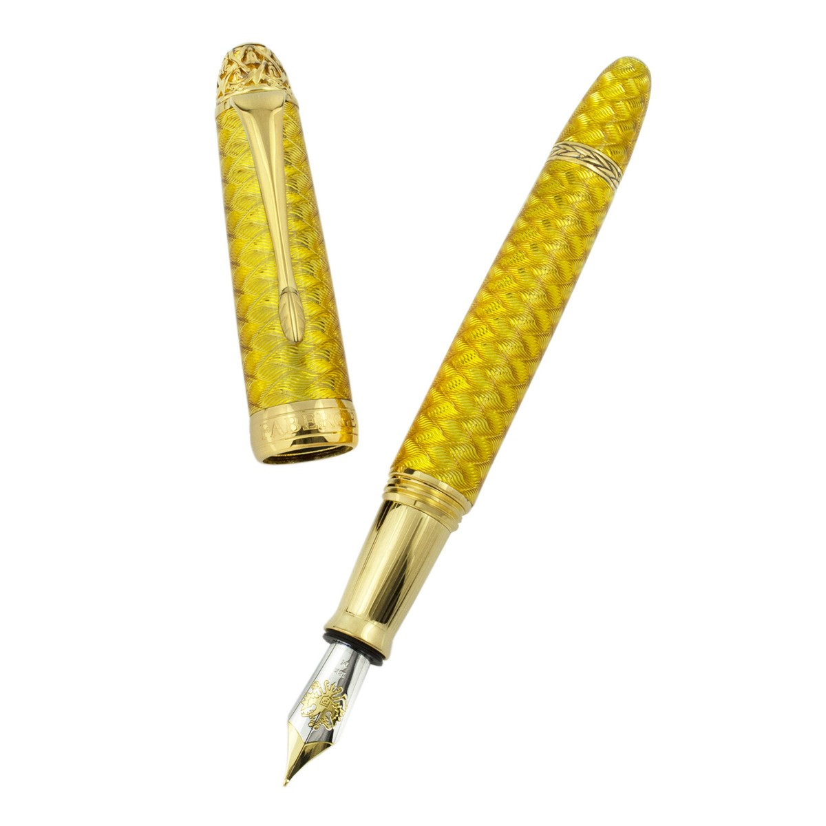 Michel Perchin Faberge Coronation Fountain Pen in Yellow (#31/1000