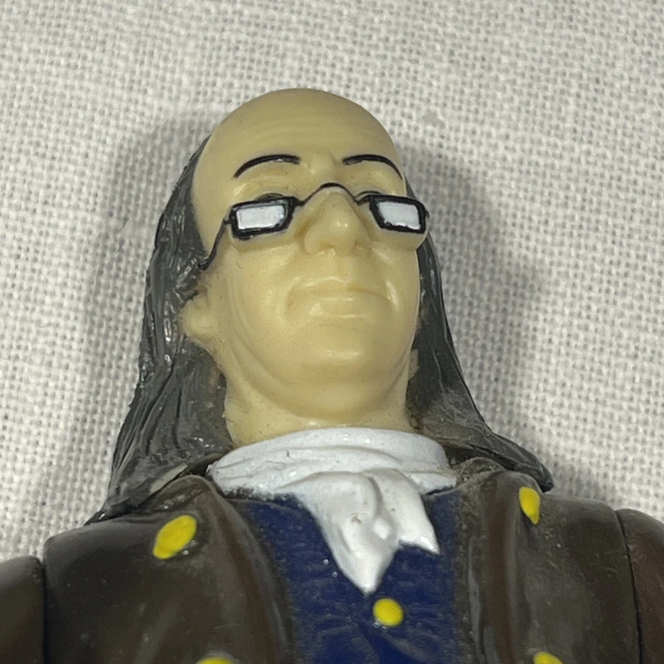 Figura de acción vintage de PVC Benjamin Franklin 5" 2003 accesorios Foto 2 de 4