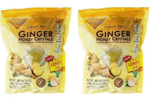 2 Pk Prince Of Peace-Instant Ginger Honey Crystals Tea Lemon (30*18g Bag)=60 Bag