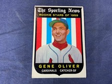 R4-99 BASEBALL CARD - GENE OLIVER ST LOUIS CARDINALS ROOKIE - 1959 TOPPS - #135 . rookie card picture